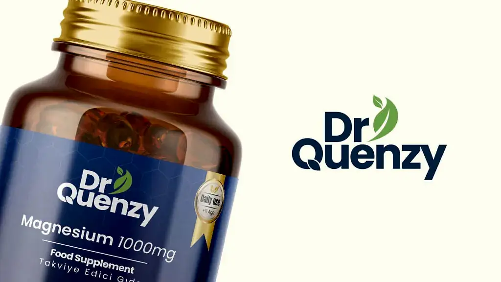 Dr. Quenzy Magnesium 1000mg etiket ve ambalaj tasarımı